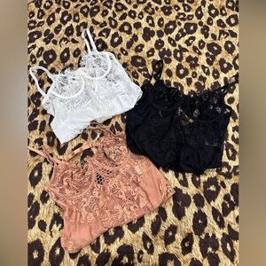 Lace Lingerie Bodysuit - size M - NEVER WORN - set of 3